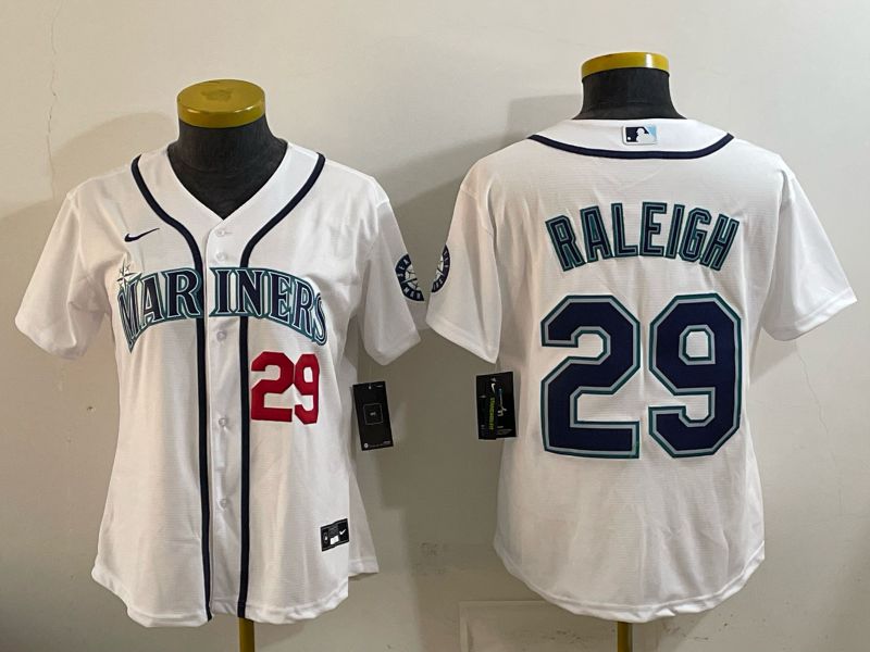 Youth Seattle Mariners #29 Raleigh White Game 2026 Nike MLB Jersey style 04